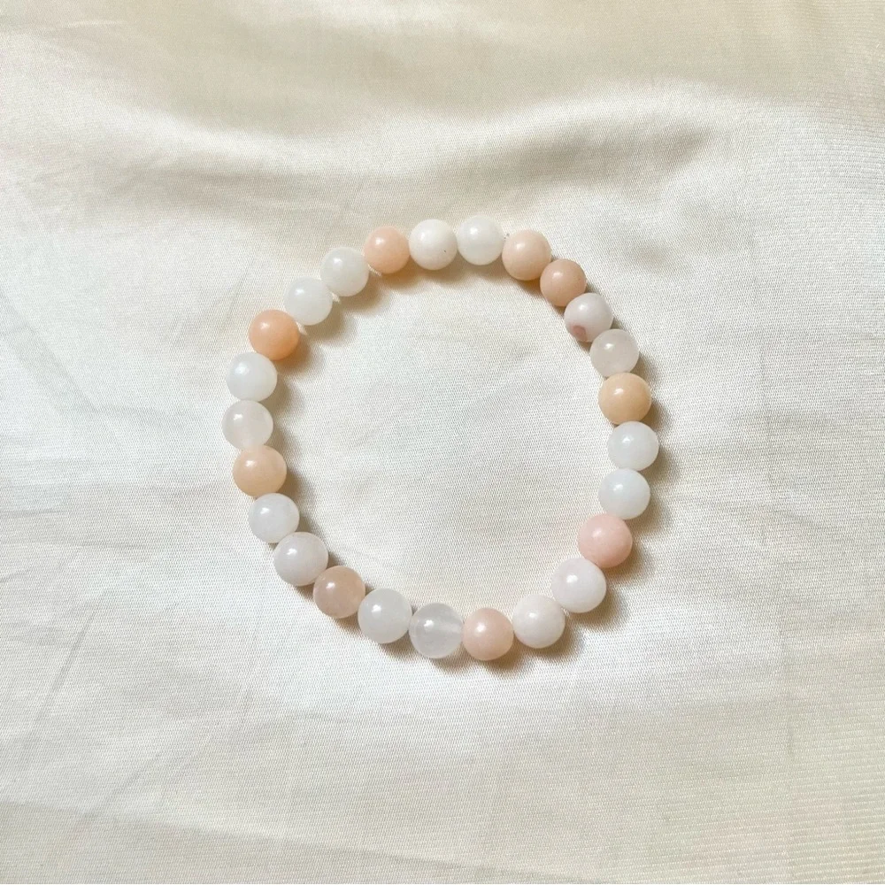 New: 8mm Handmade Pink Aventurine Natural Crystal Bead Bracelet